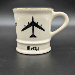Mil-Art China Mug Name Betty 337th Bomb Squadron Military Plane Has Crazing